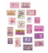 Variety Pack of US Postage Stamps - Pink and Violet