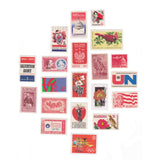 Variety Pack of US Postage Stamps - Red