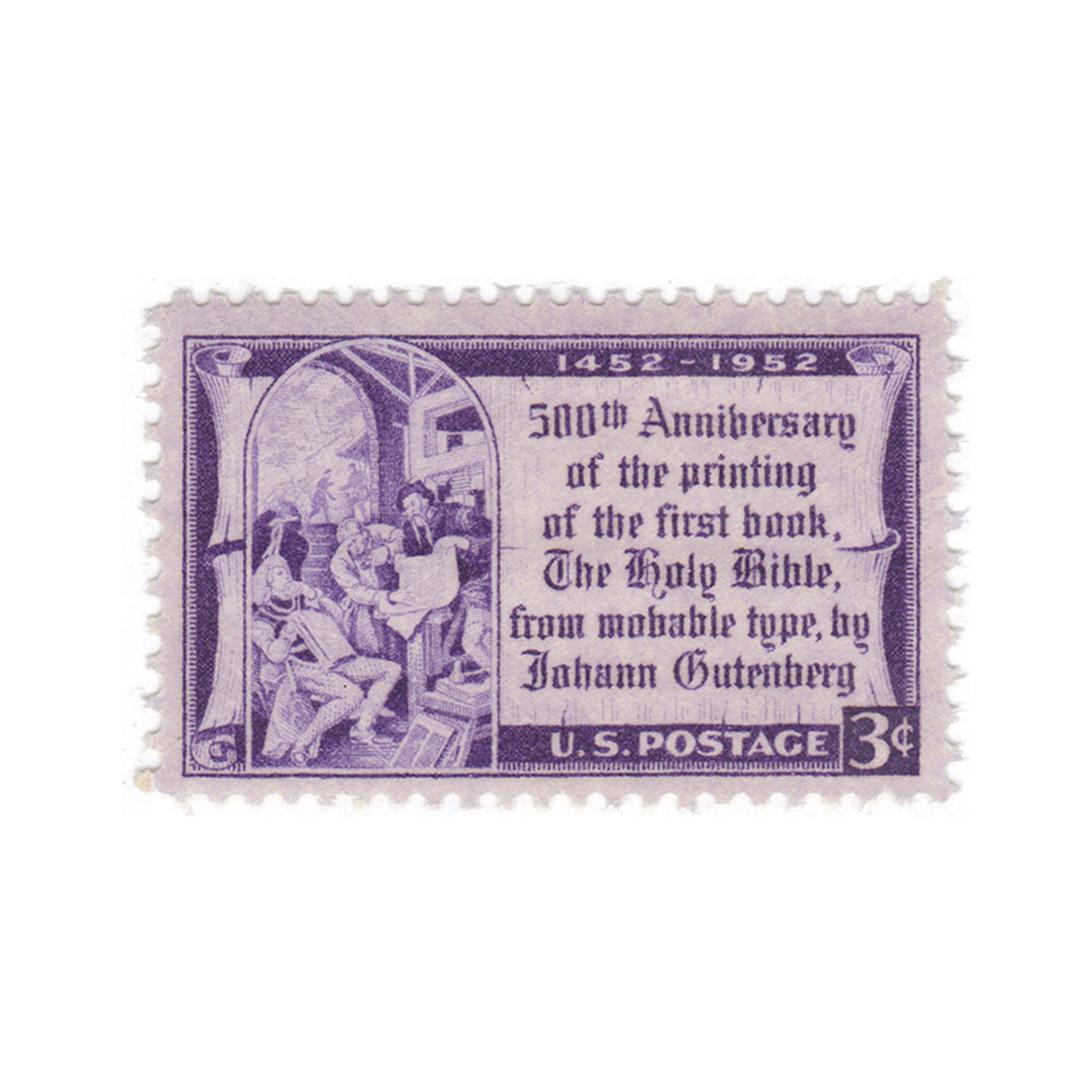 1952 3c Gutenberg Bible