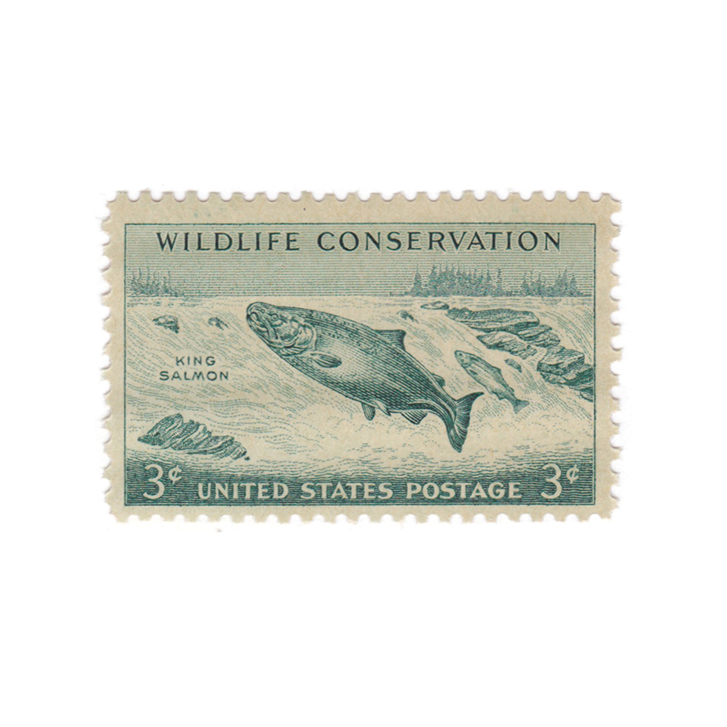 1956 3c Wildlife Conservation - King Salmon