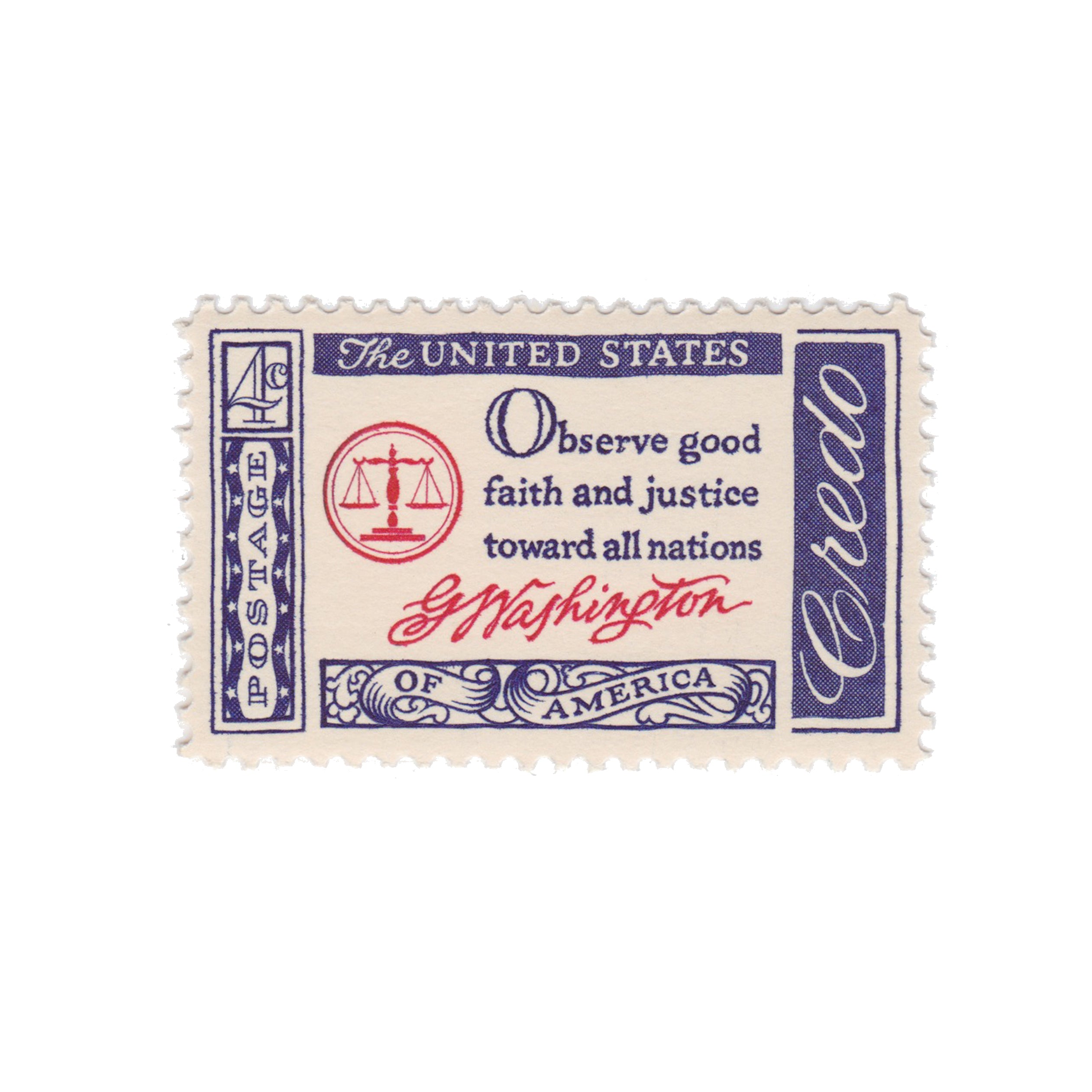 1960 4c George Washington Credo