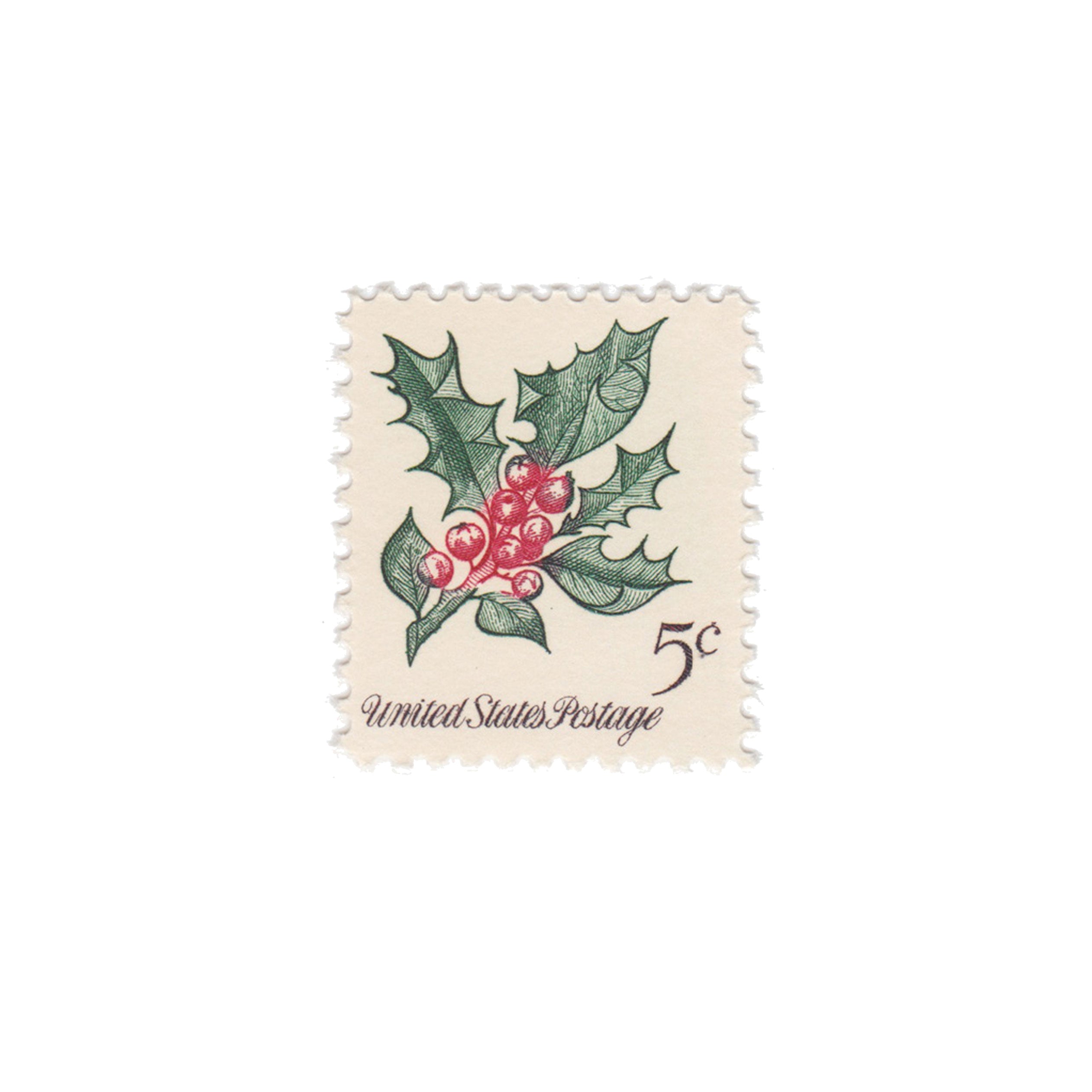 1964 5c Christmas Holly