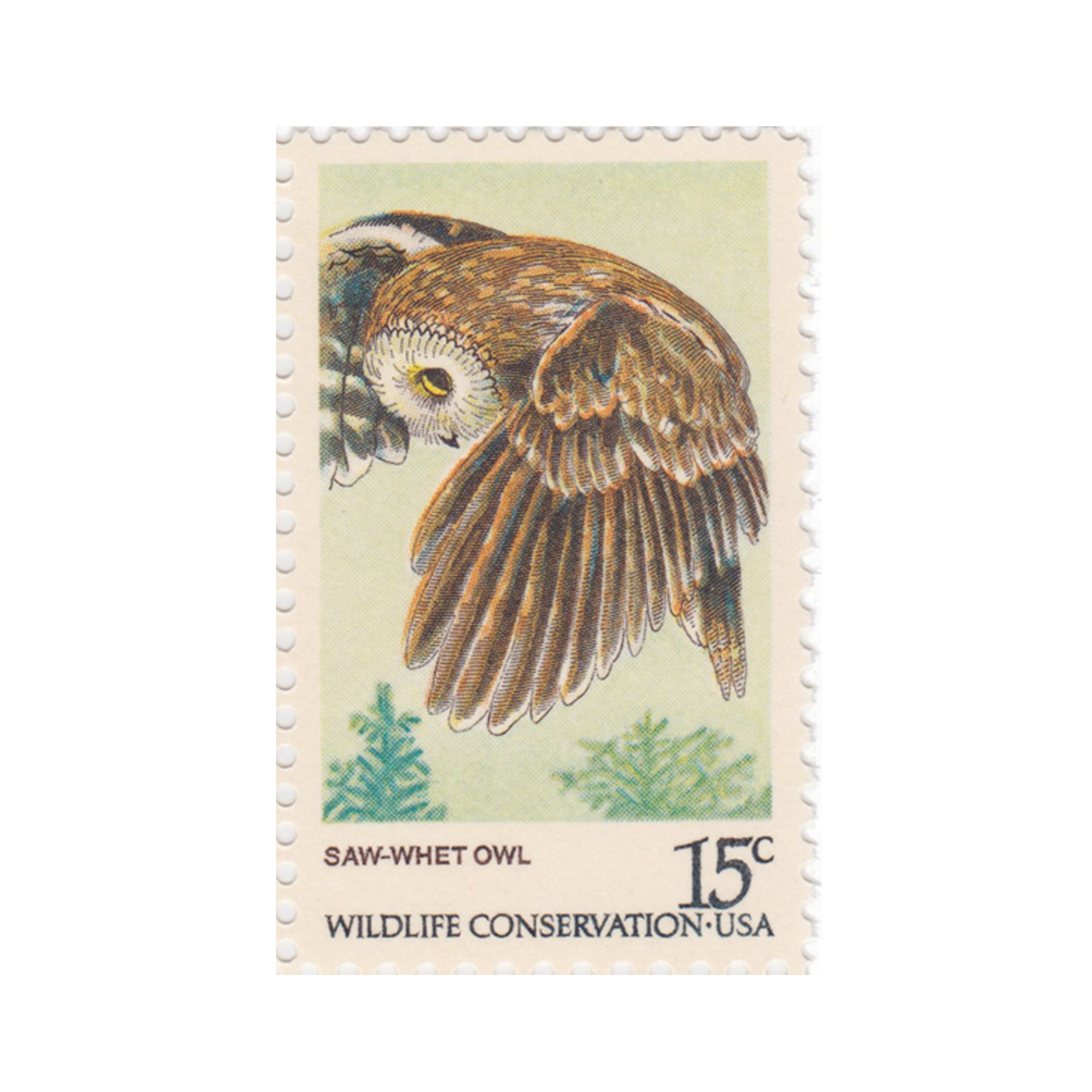 1978 15c American Owls - Saw-Whet Owl