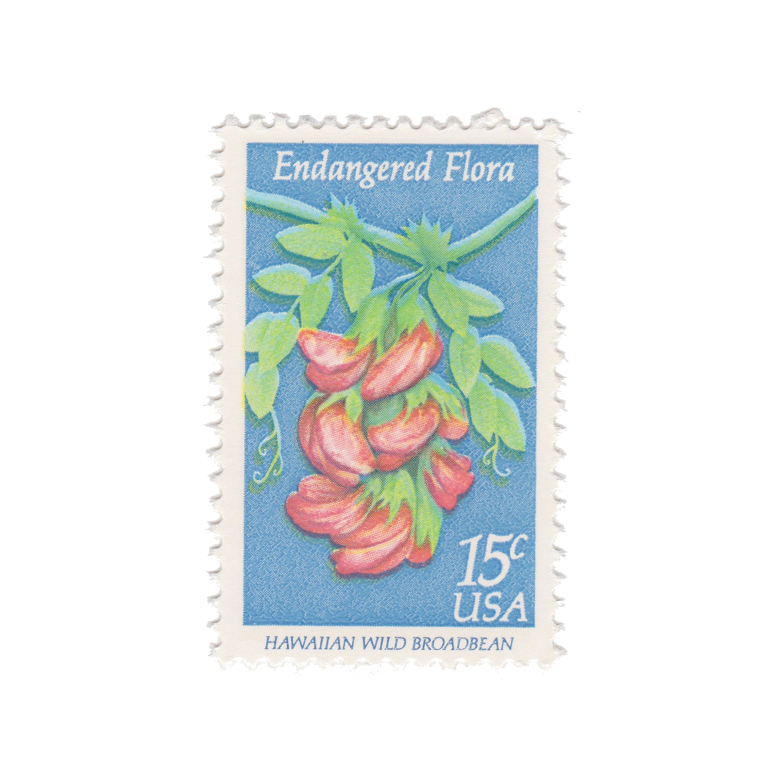 1979 15c Endangered Flora Hawaiian Wild Broadbean