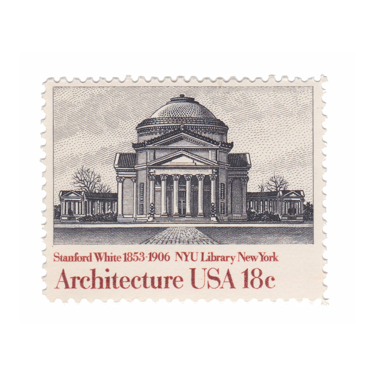 1981 18c NYU Library by Stanford White