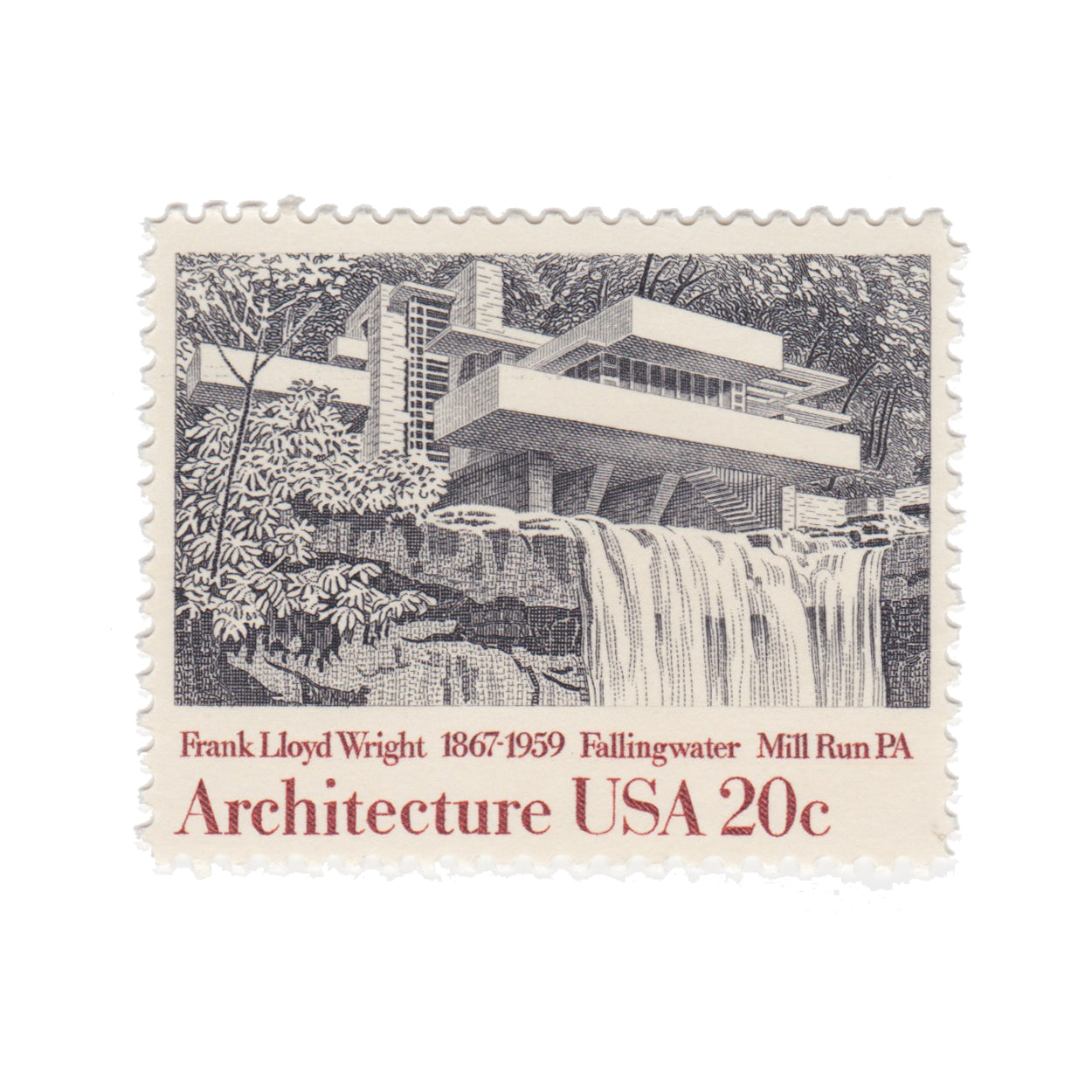 1982 Architecture Series - 20c Falling Water by Frank Lloyd Wright