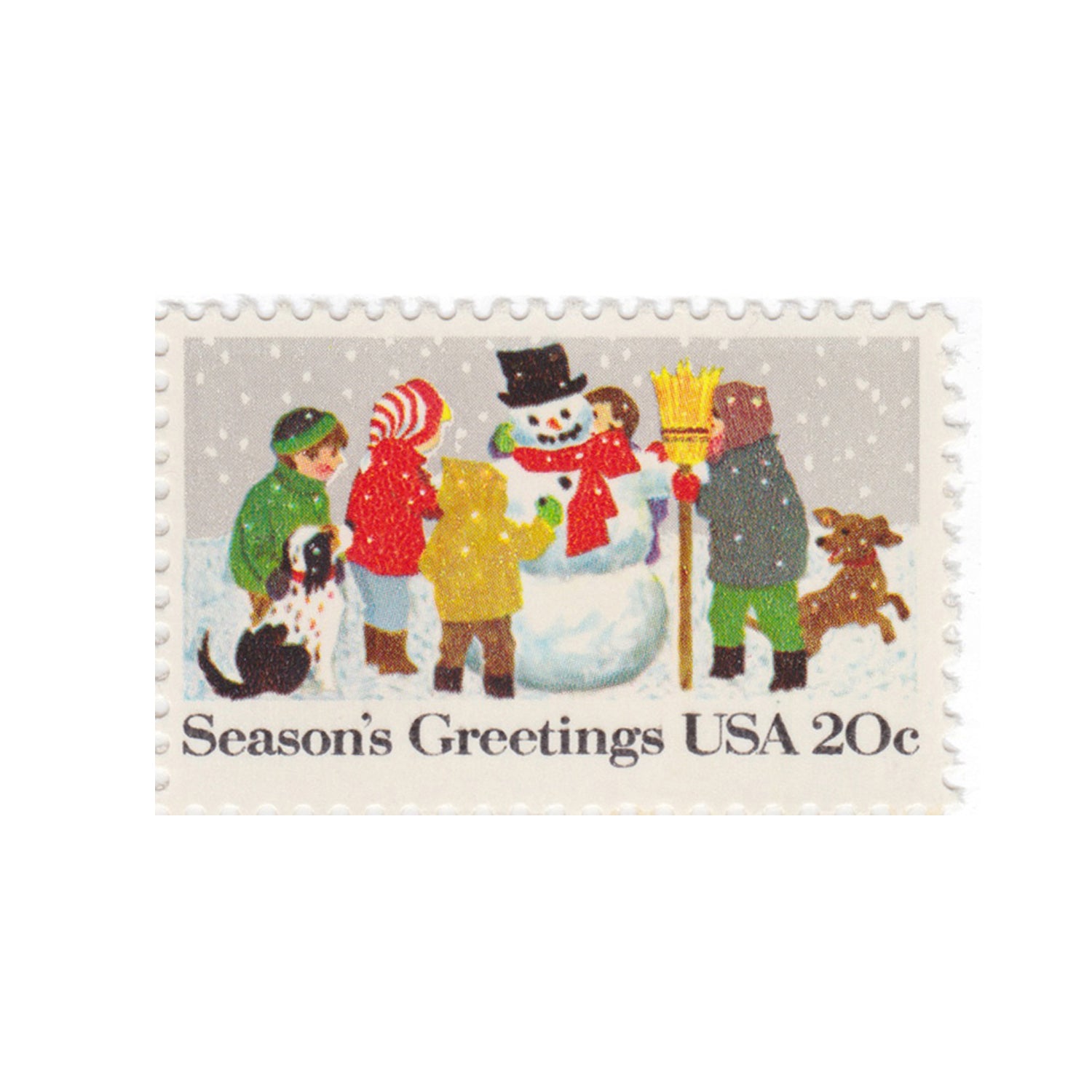 1982 20c Seasons Greetings - Snowman