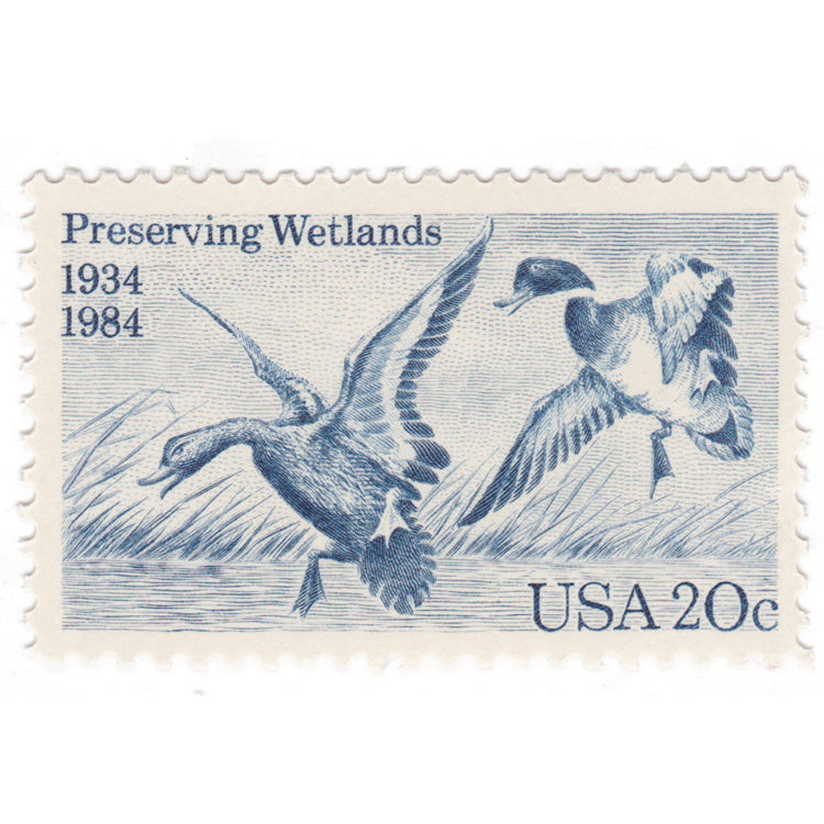 1984 20c Preserving Wetlands - Waterfowl