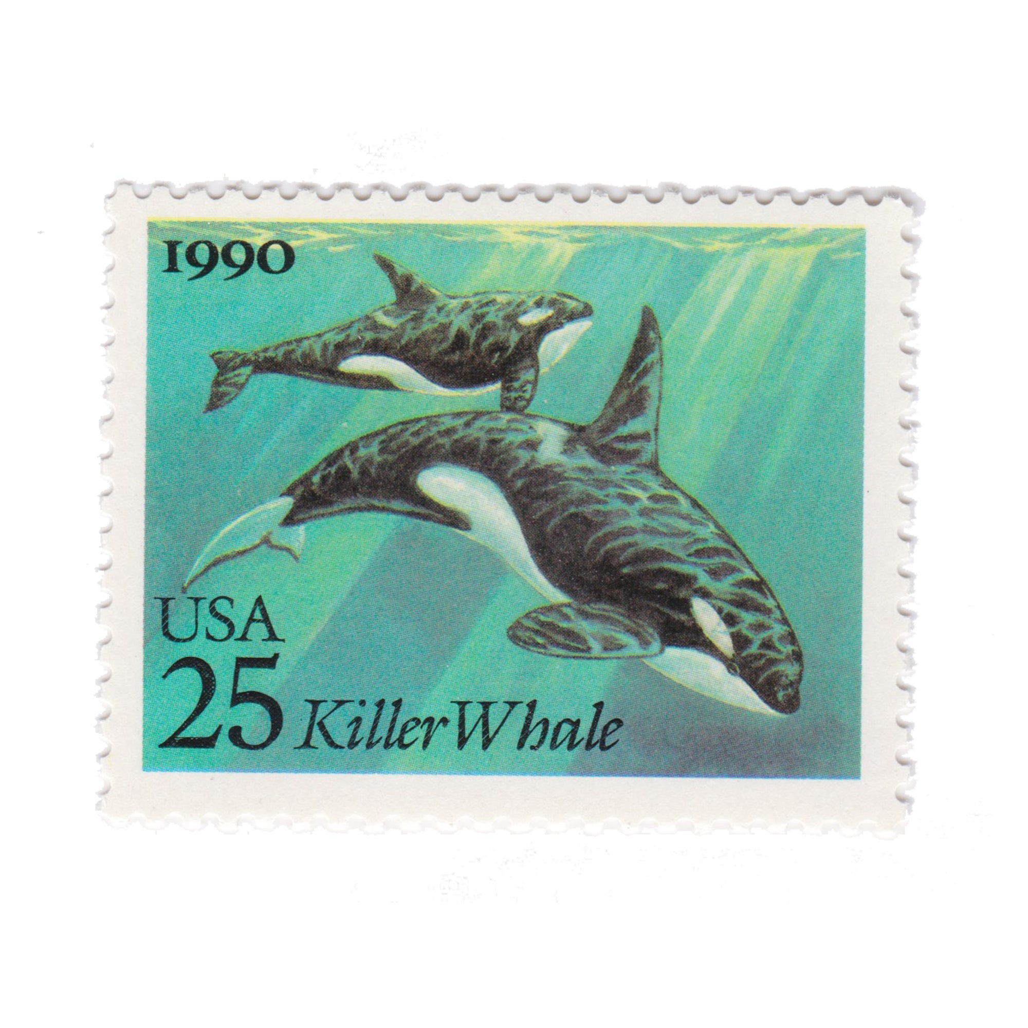 1990 25c Sea Creatures - Killer Whale