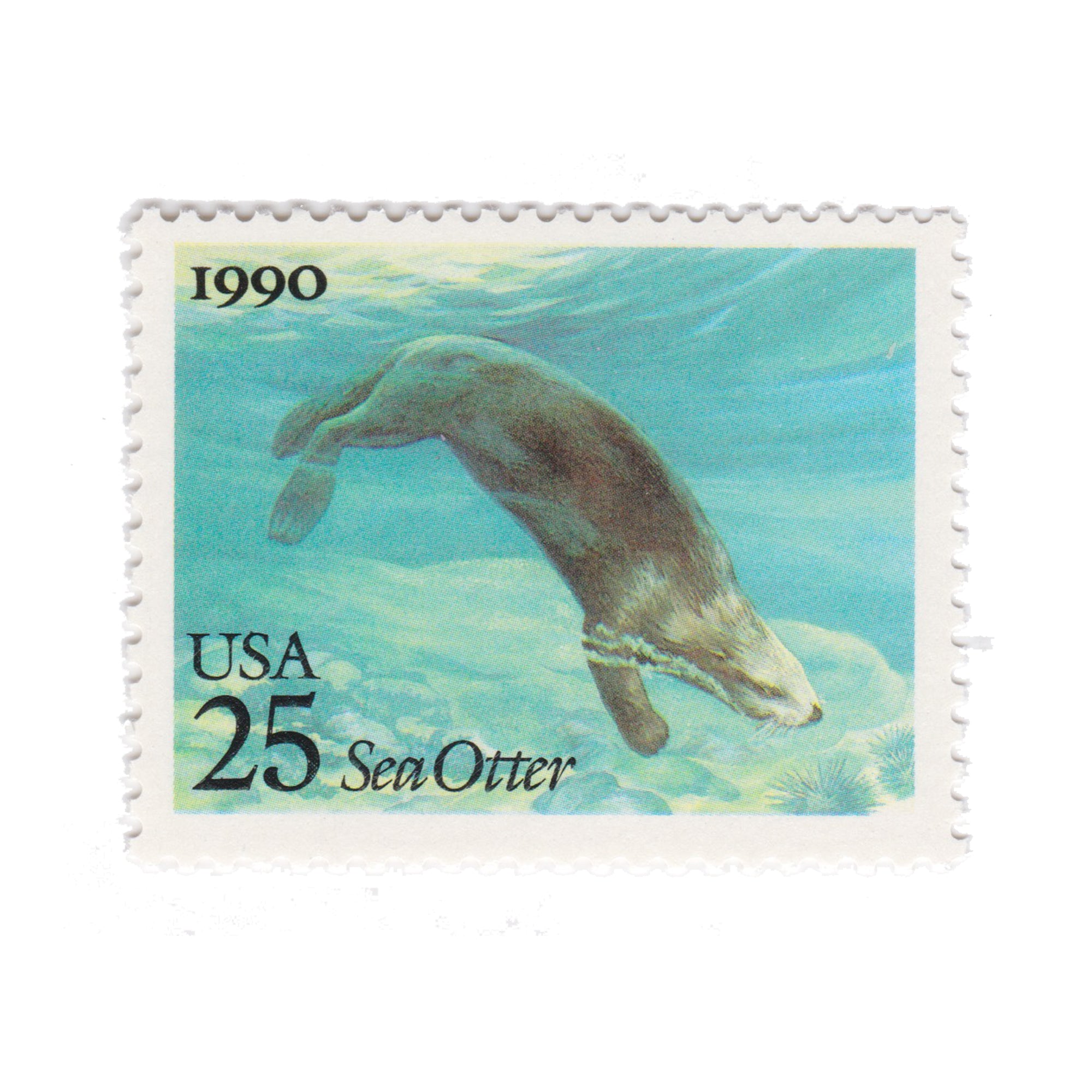 1990 25c Sea Creatures - Sea Otter