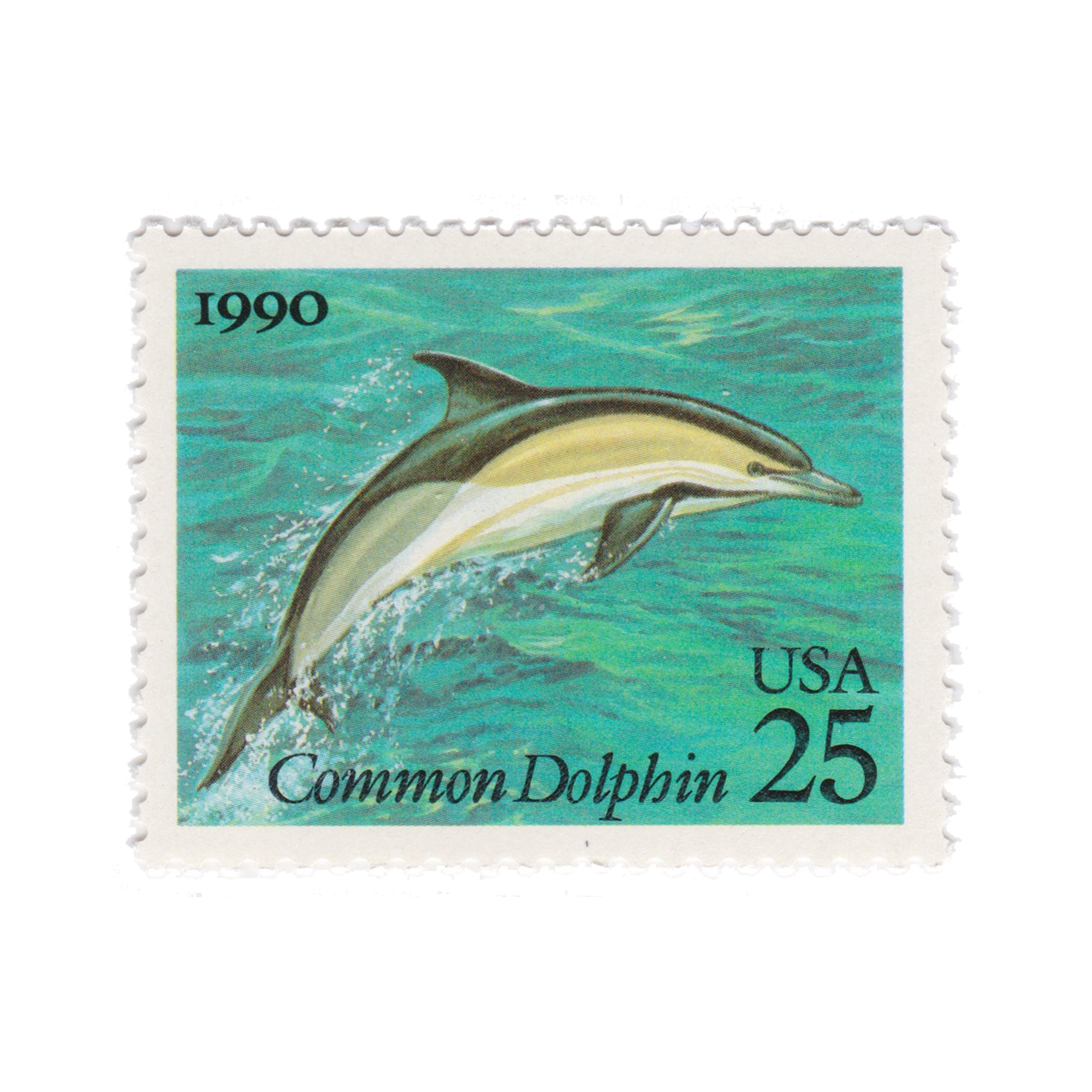 1990 25c Sea Creatures - Dolphin