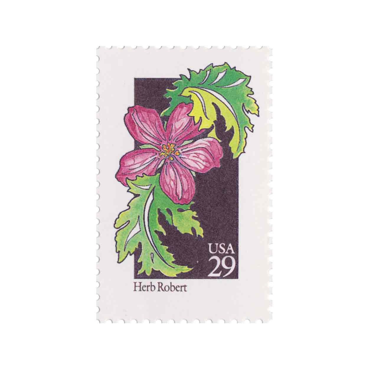 1992 29c Wildflower Series - Herb Robert