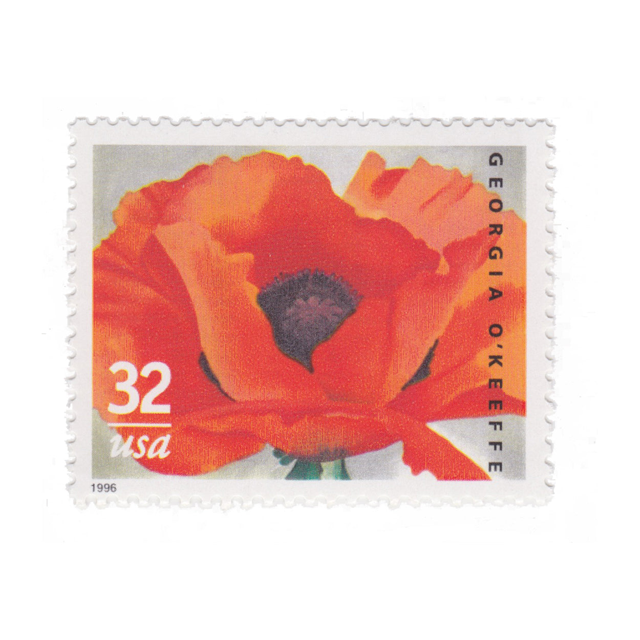 1996 32c Georgia O'Keefe Poppies