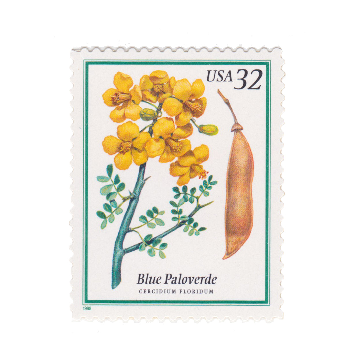 1998 32c Flowering Trees - Blue Paloverde