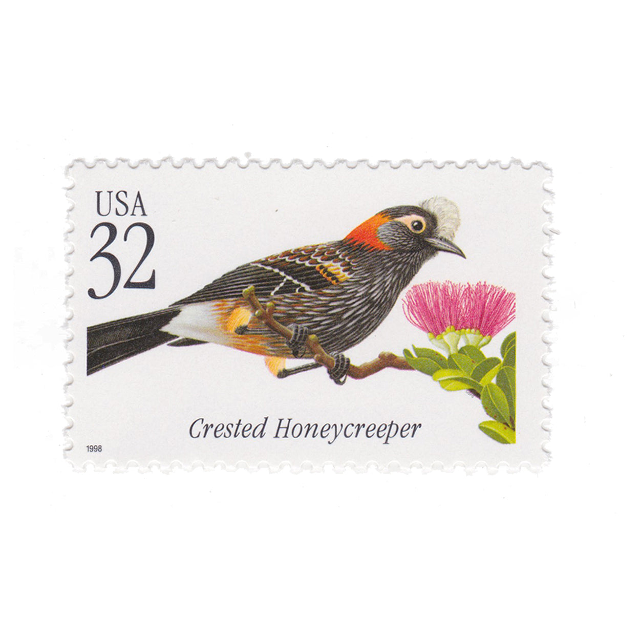 1998 32c Tropical Bird Series - Crested Honeycreeper
