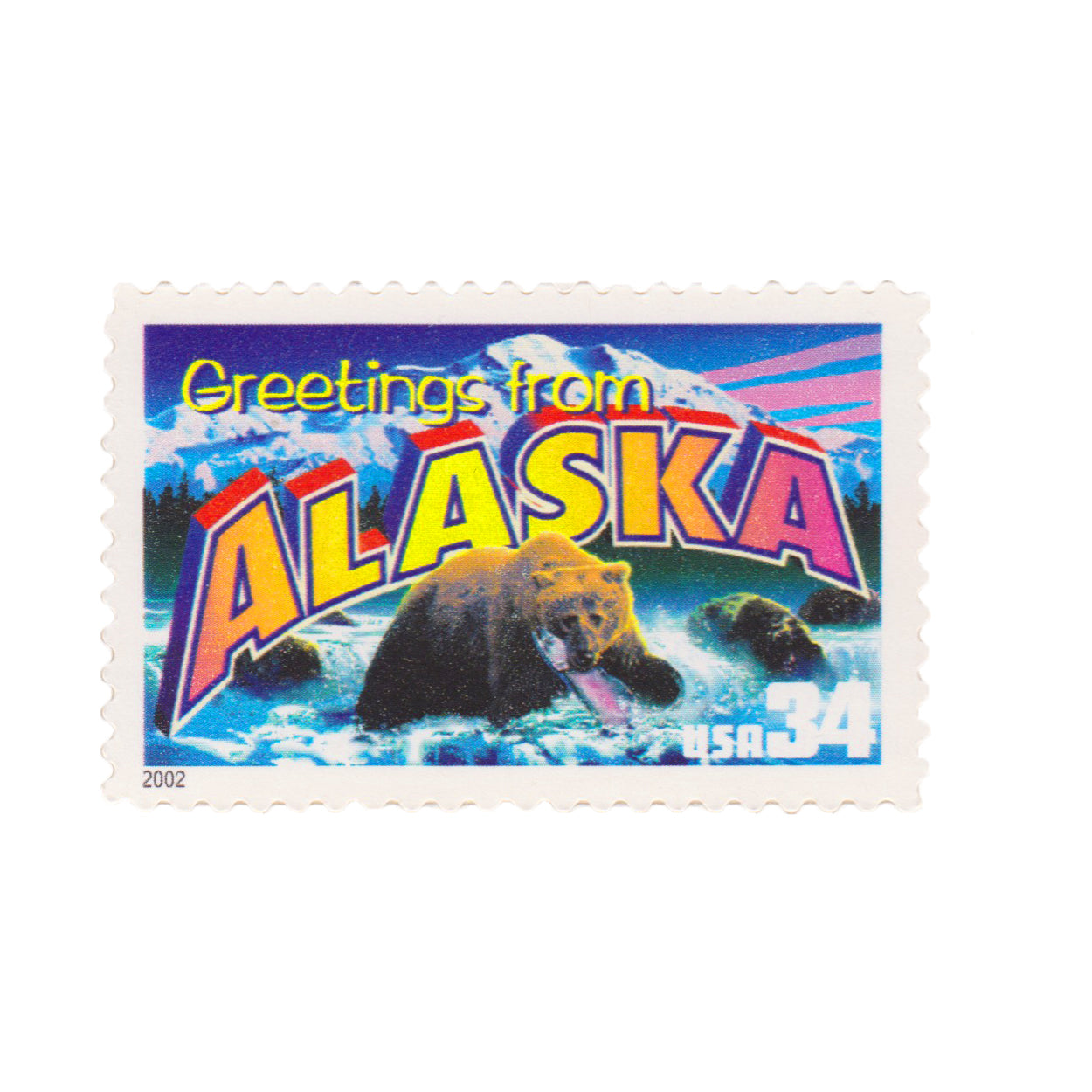 2002 34c Greetings from Alaska