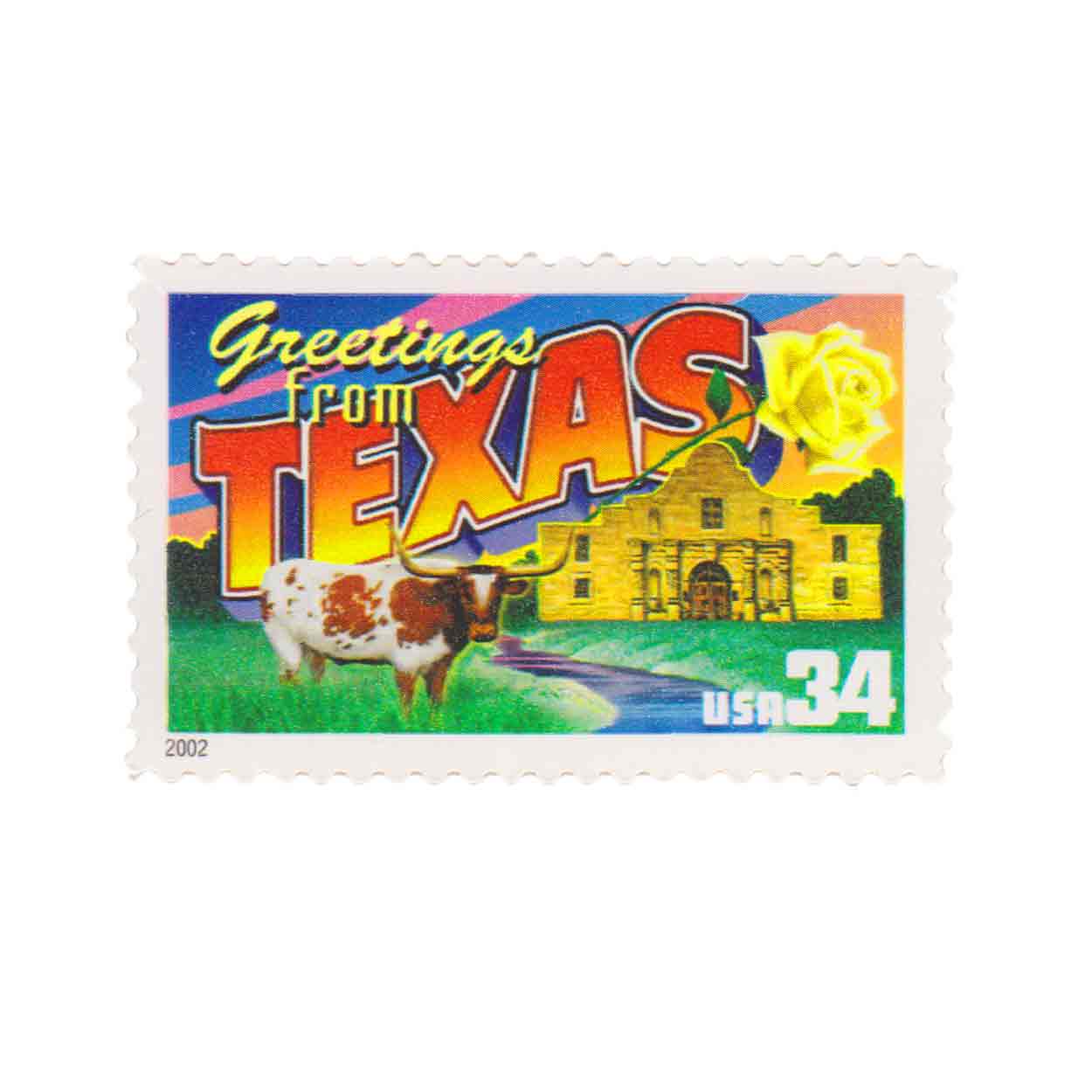2002 34c Greetings from Texas