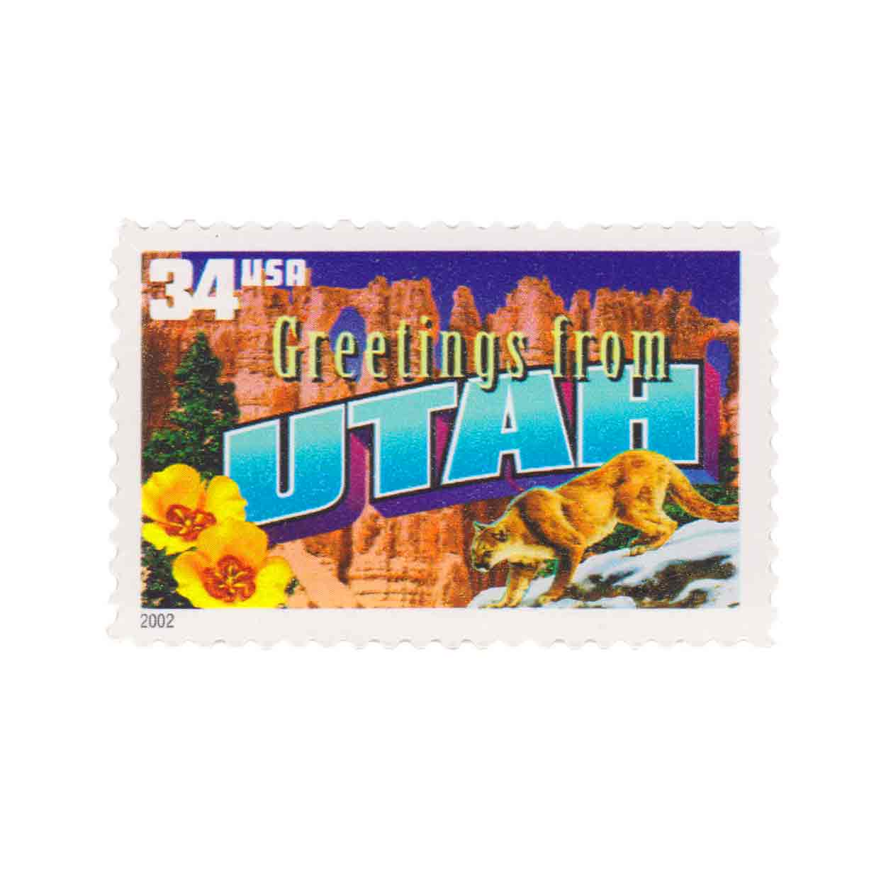 2002 34c Greetings from Utah