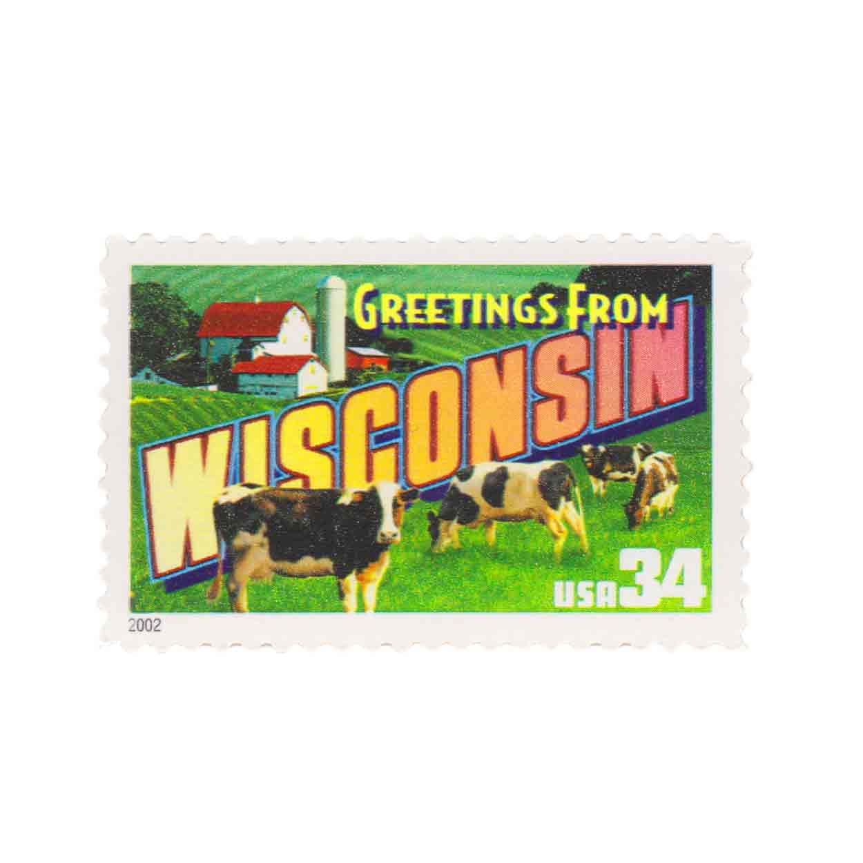 2002 34c Greetings from Wisconsin