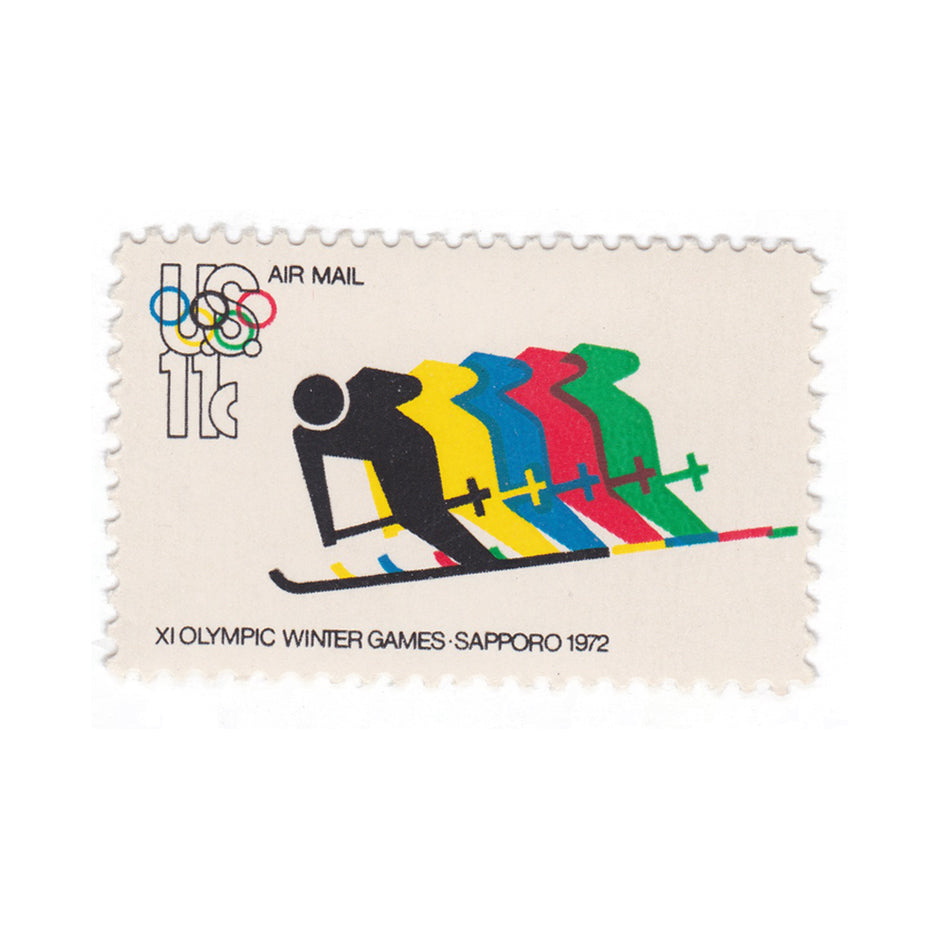 1972 11c Airmail - Olympic Skiing