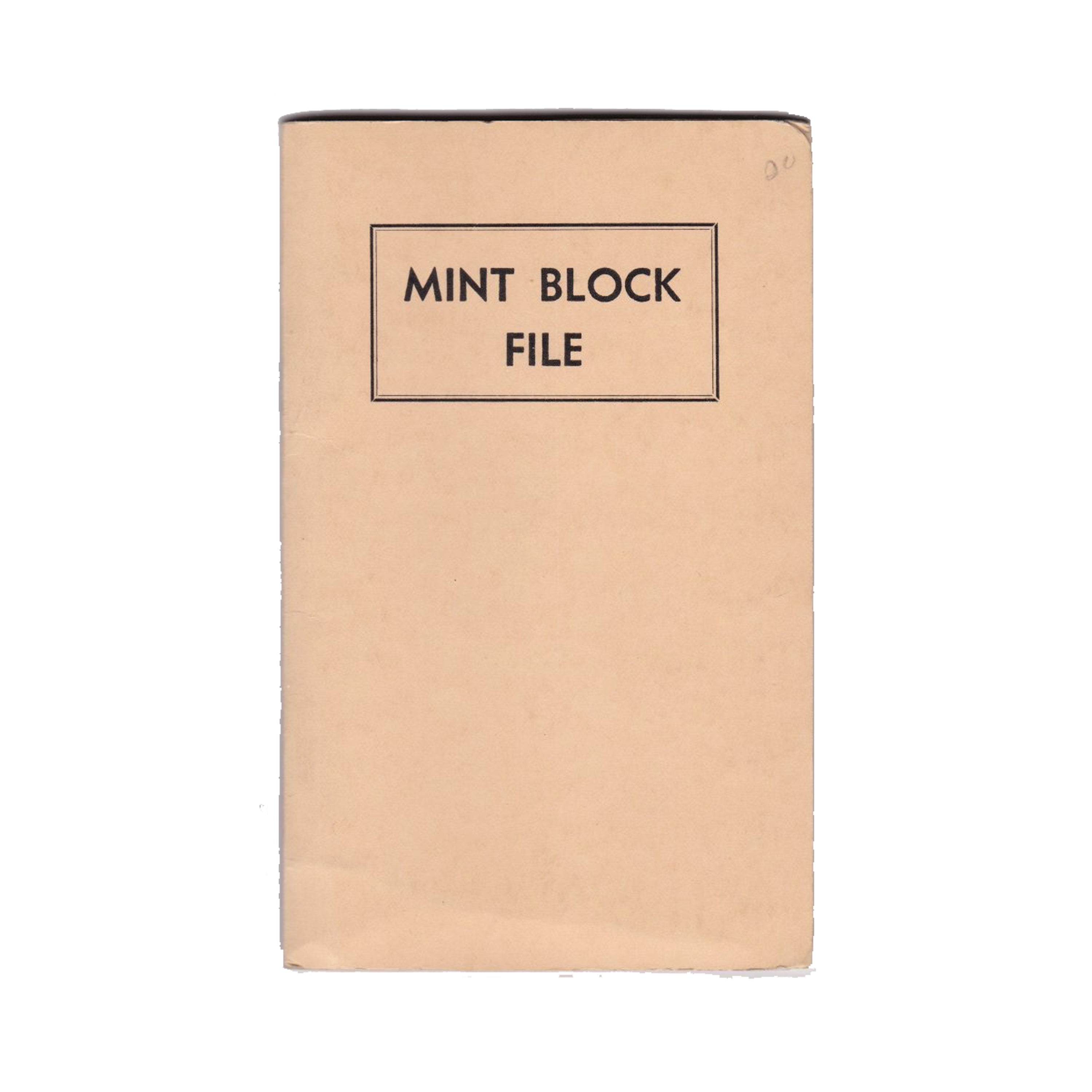 Vintage Mint Block File - Honor Bilt in Cream